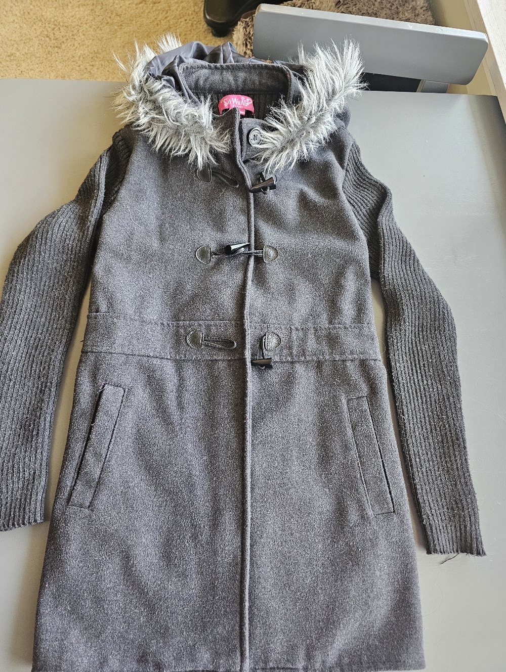 Girls Say What? Sweater Coat Size Large